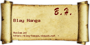 Blay Hanga névjegykártya